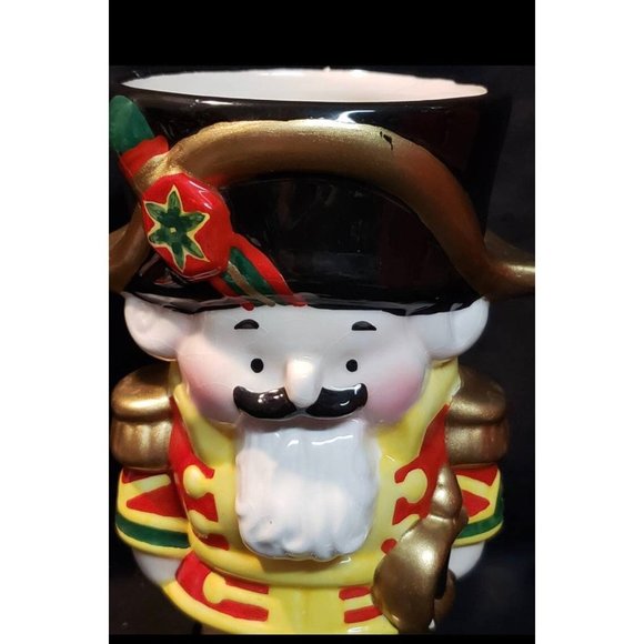 Christmas ceramic nutcracker stein pitcher, telaflora gift mug - Picture 6 of 10